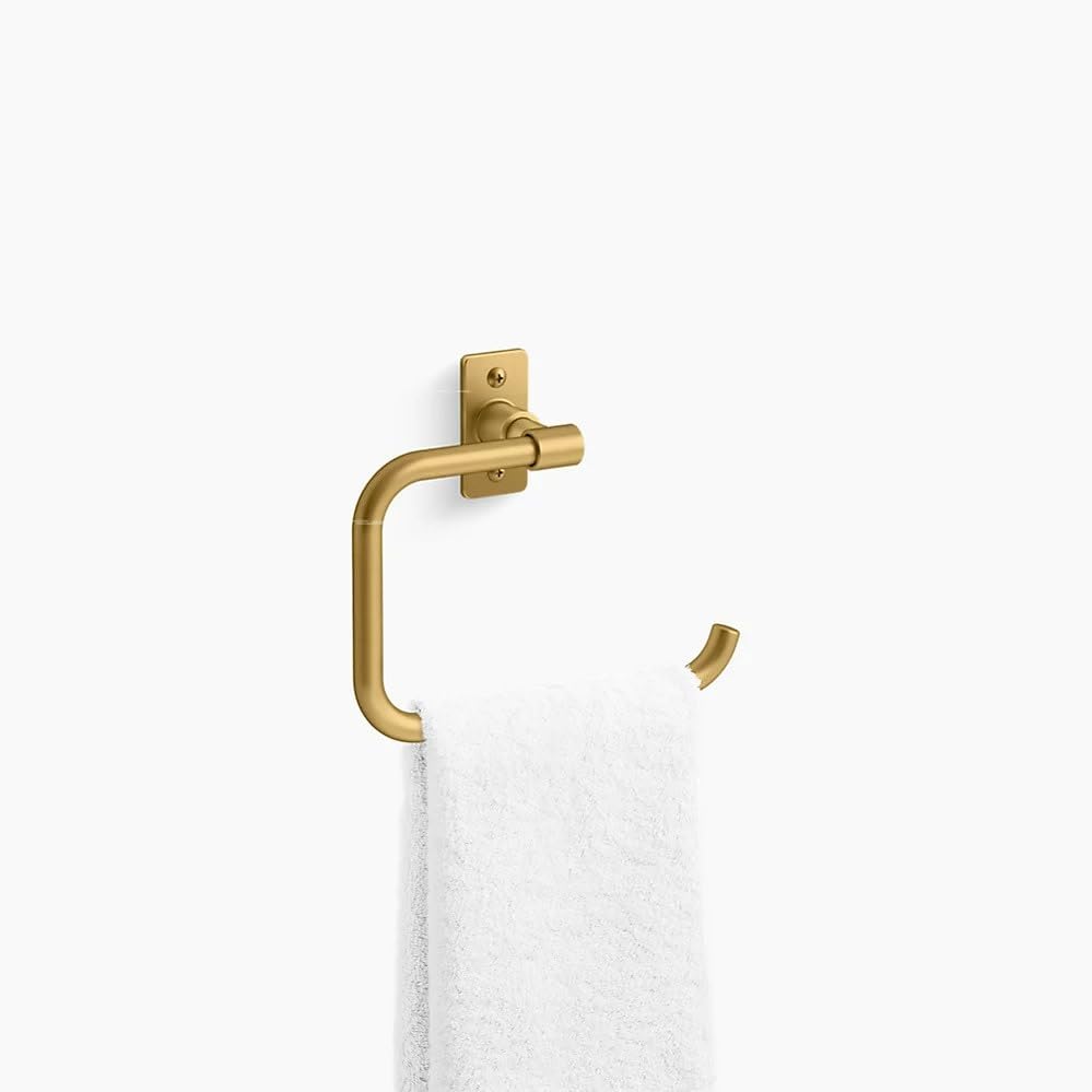 Kohler K35928-BL Castia by Studio McGee 7-1/2" Wall Mounted Towel Ring Matte Black