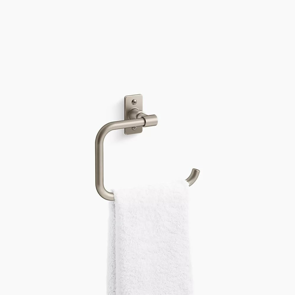Kohler K35928-BL Castia by Studio McGee 7-1/2" Wall Mounted Towel Ring Matte Black