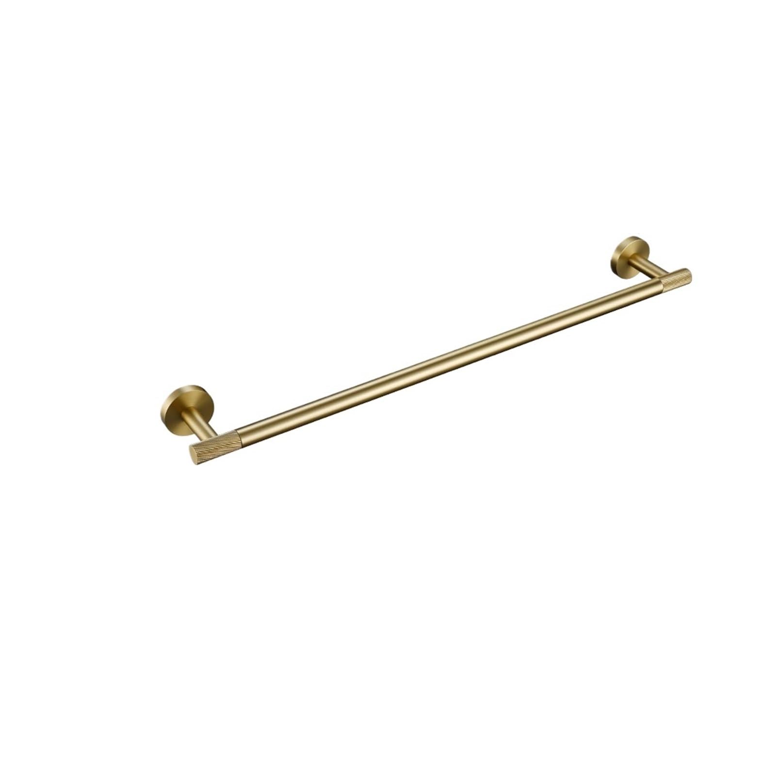 Bathroom Hardware Bathroom Hardware Accessories Set Brushed Gold Knurled Brass Kit Towel Bar Robe Hook Paper Holder Towel Toilet Brush Fashionable(Towel Ring)