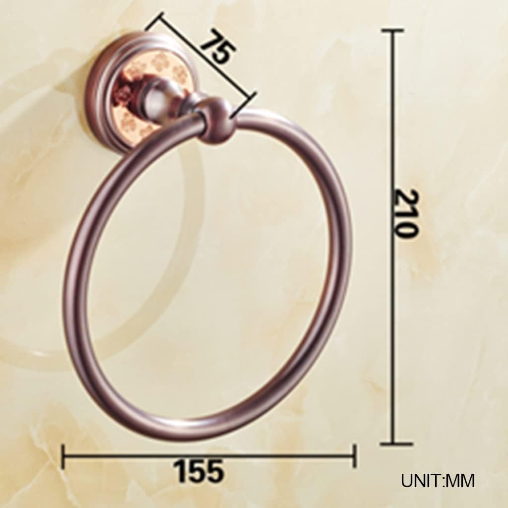 Towel Holder European All Copper Towel Ring, Fashion ORB Towel Rack, Round Towel Hanging Ring, Purple Bathroom Accessories Towel Hanger