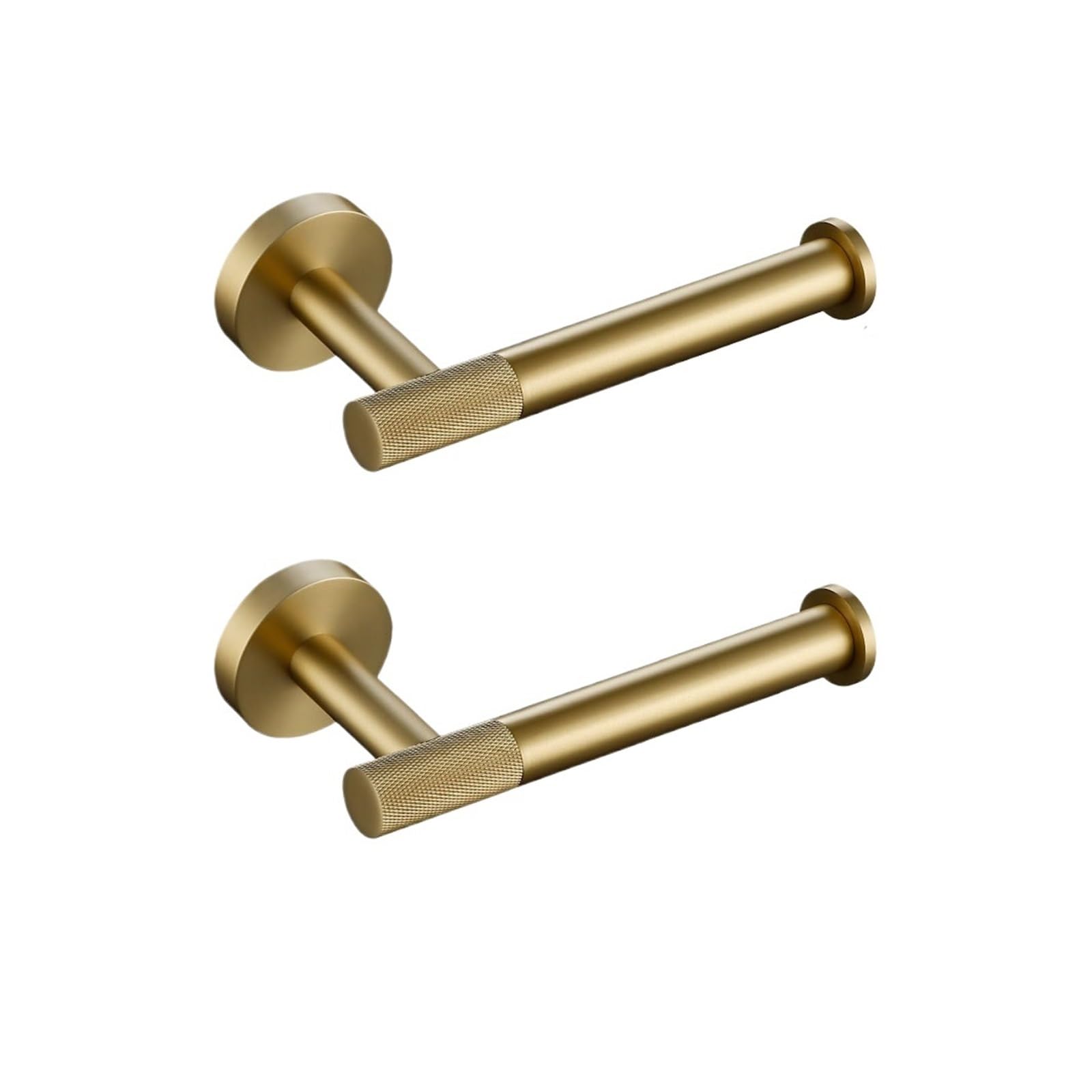 Bathroom Hardware Bathroom Hardware Accessories Set Brushed Gold Knurled Brass Kit Towel Bar Robe Hook Paper Holder Towel Toilet Brush Fashionable(Towel Ring)