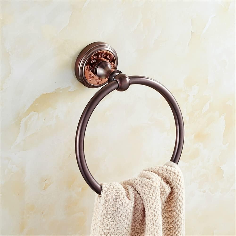 Towel Holder European All Copper Towel Ring, Fashion ORB Towel Rack, Round Towel Hanging Ring, Purple Bathroom Accessories Towel Hanger