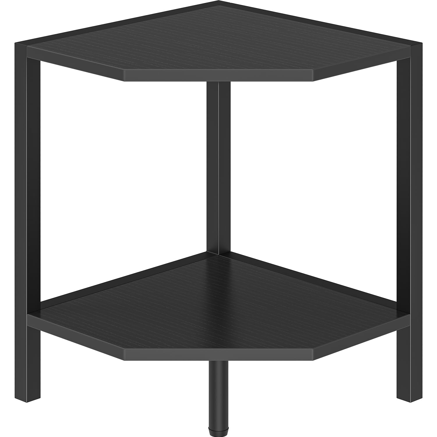 Creso hom Corner Shelf, 3-Tier Industrial Corner Bookshelf with Metal Frame, Multipurpose Corner Display Rack for Living Room Kitchen Bedroom Office Organization and Storage, Rustic Brown