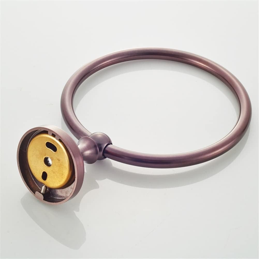 Towel Holder European All Copper Towel Ring, Fashion ORB Towel Rack, Round Towel Hanging Ring, Purple Bathroom Accessories Towel Hanger