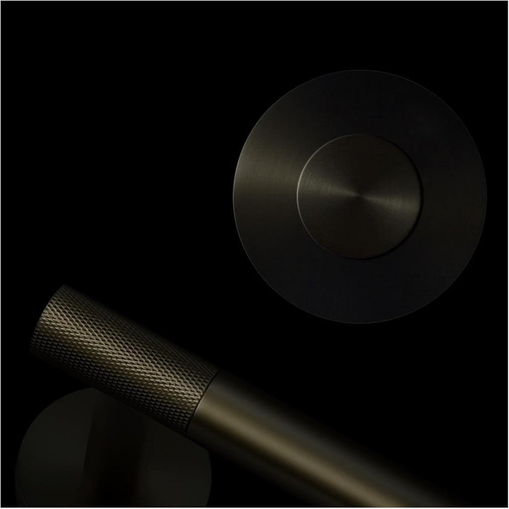 Bathroom Hardware Bathroom Hardware Accessories Set Brushed Gold Knurled Brass Kit Towel Bar Robe Hook Paper Holder Towel Toilet Brush Fashionable(Towel Ring)