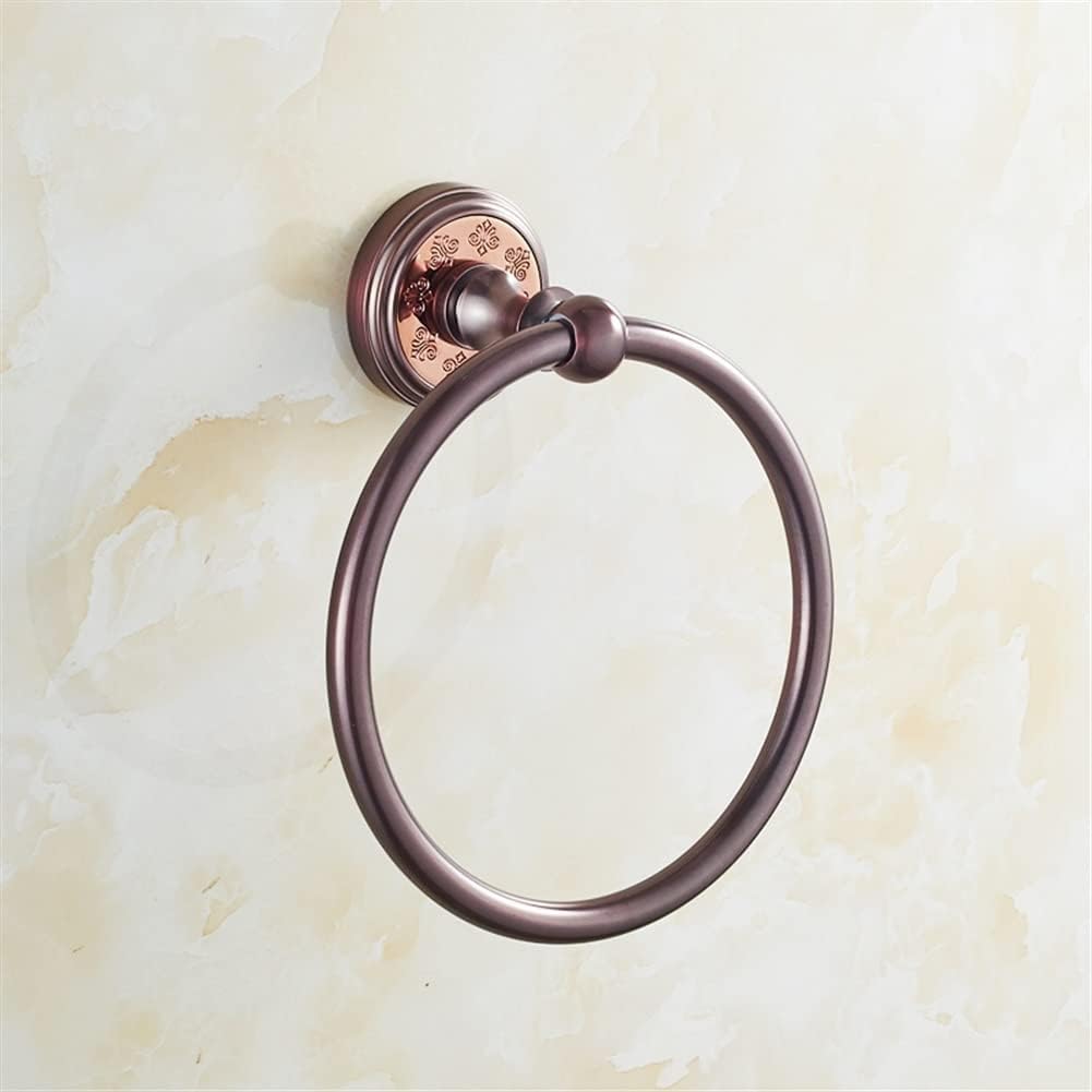 Towel Holder European All Copper Towel Ring, Fashion ORB Towel Rack, Round Towel Hanging Ring, Purple Bathroom Accessories Towel Hanger