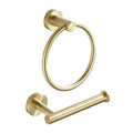 Brushed Gold Bathroom Hardware Set, Gold Toilet Paper Holder Towel Ring and 4 Robe Hooks Hand Towel Holder Bathroom Accessories Kit Wall Mount Stainless Steel, 6 Pieces