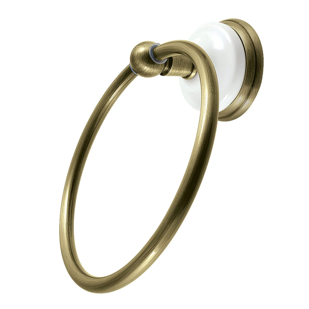 Kingston Brass BA1114C Victorian 6-Inch Towel-Ring, Polished Chrome