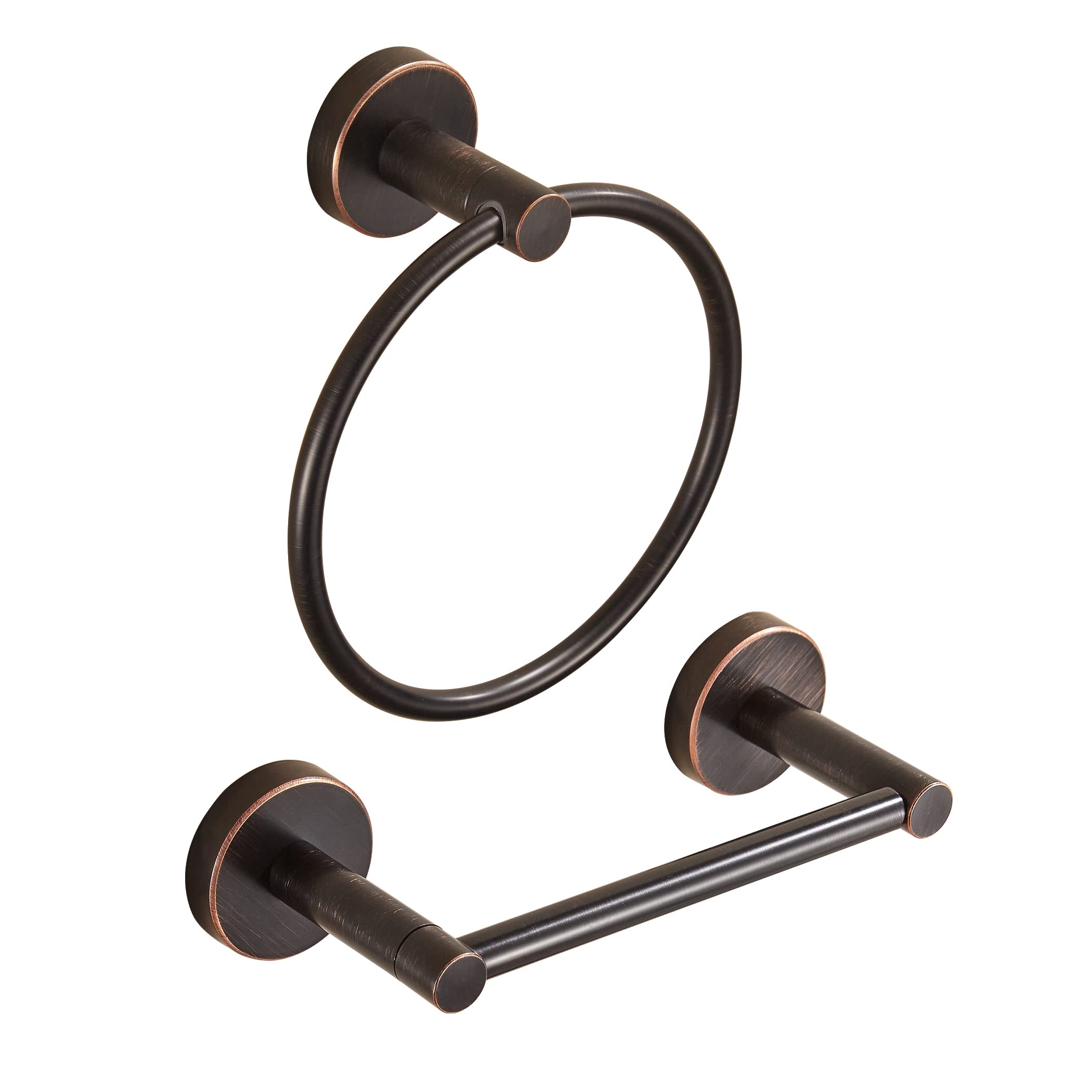 Gold Bathroom Hardware Set, Brushed Gold Toilet Paper Holder Towel Ring Robe Hooks Wall Mount Hand Towel Holder Bath Accessories Stainless Steel, 3 Pieces