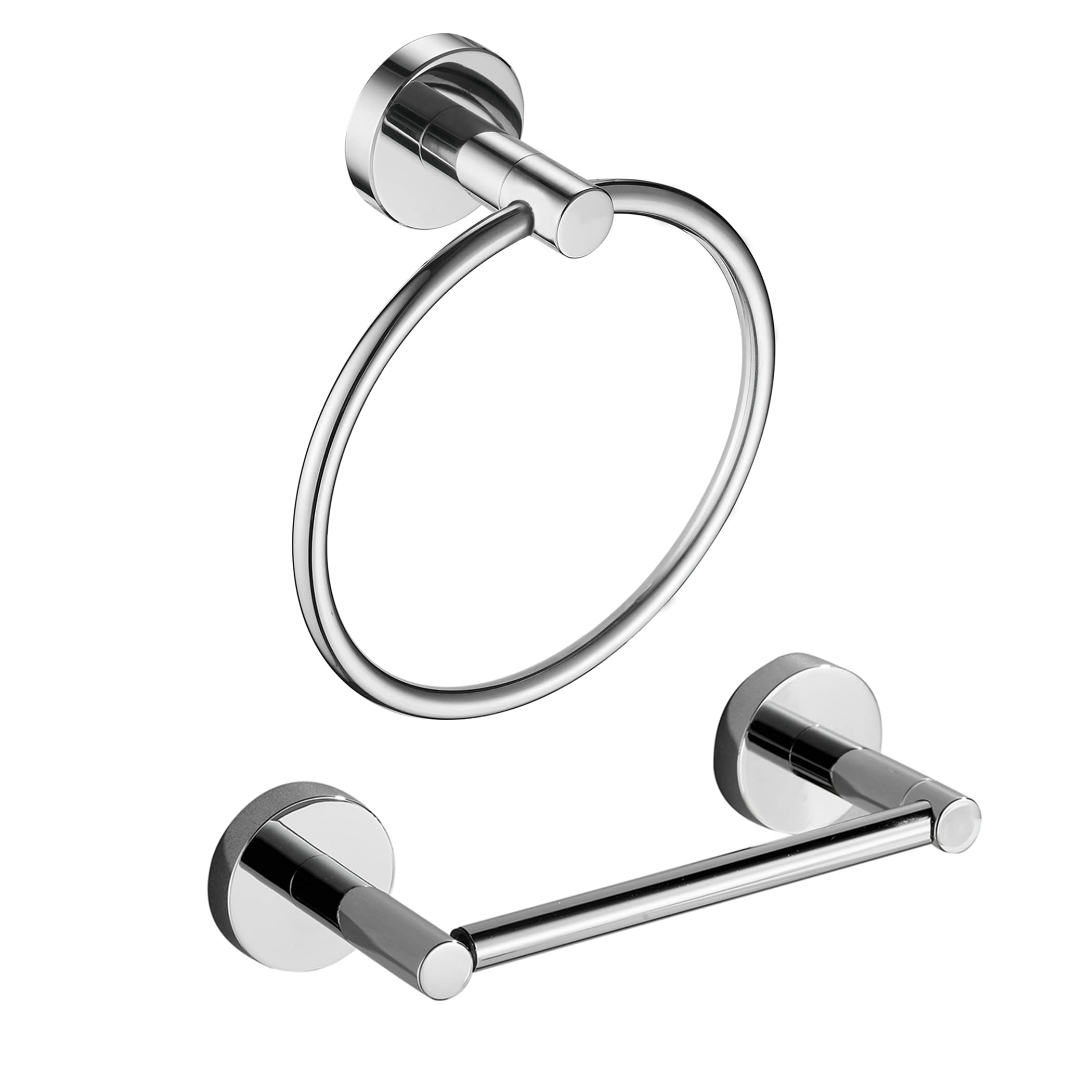 Gold Bathroom Hardware Set, Brushed Gold Toilet Paper Holder Towel Ring Robe Hooks Wall Mount Hand Towel Holder Bath Accessories Stainless Steel, 3 Pieces