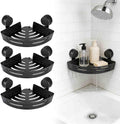 Triangle Shower Caddy Suction Cup, No Drill Bathroom Corner Shelf, Shower Corner Storage Organizer for Towels & Bathroom Essentials