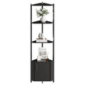 Takywep 58" Tall Metal Frame Narrow Bookshelf with Storage Rack, 5-Tier Corner Shelf Stand, Easy Assembly Display Shelf for Wall Corner, Bedroom, Living Room