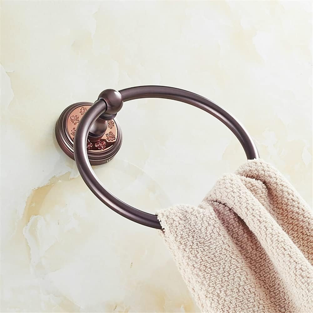 Towel Holder European All Copper Towel Ring, Fashion ORB Towel Rack, Round Towel Hanging Ring, Purple Bathroom Accessories Towel Hanger