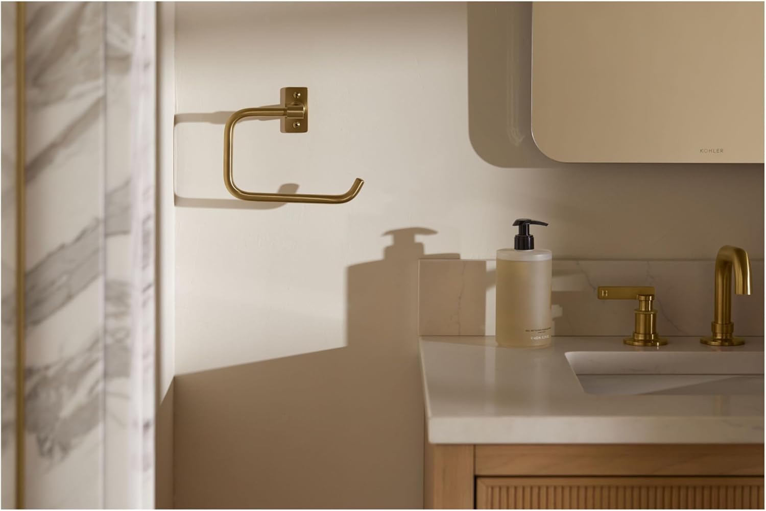 Kohler K35928-BL Castia by Studio McGee 7-1/2" Wall Mounted Towel Ring Matte Black